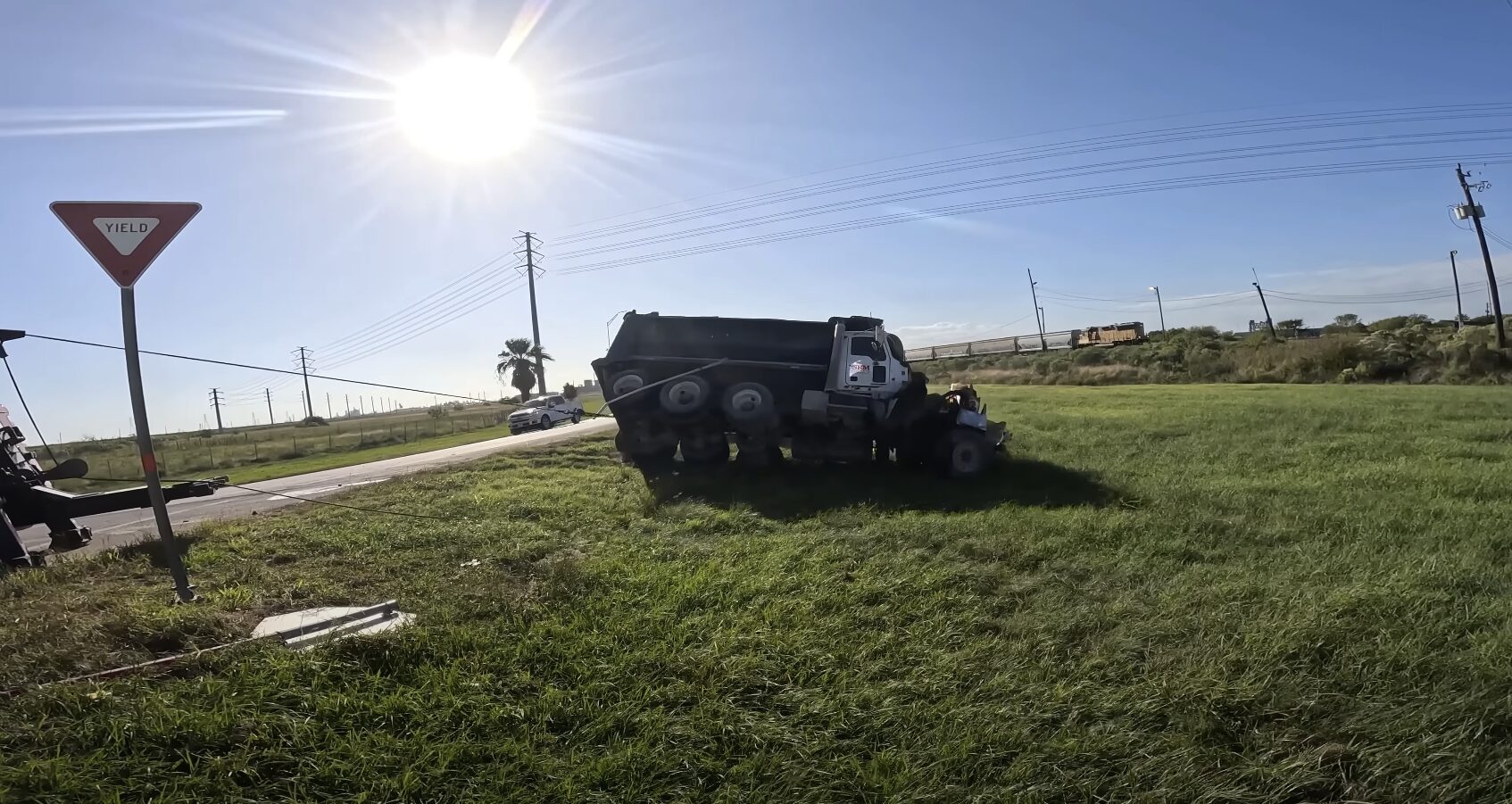 Vehicle breakdown on Princeton highway showing roadside safety concerns
