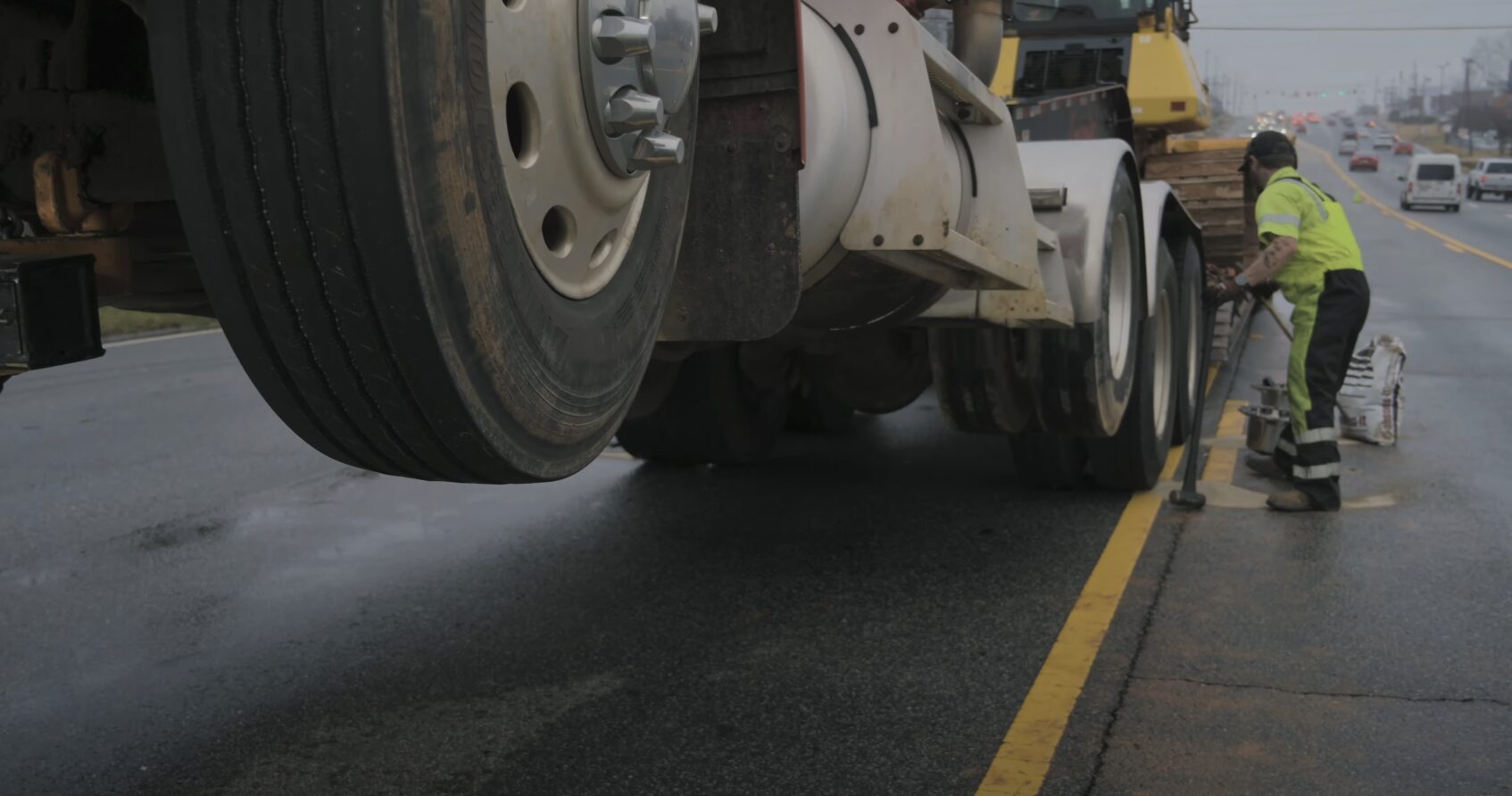 Princeton Towing Service emergency tow truck responding to roadside assistance call